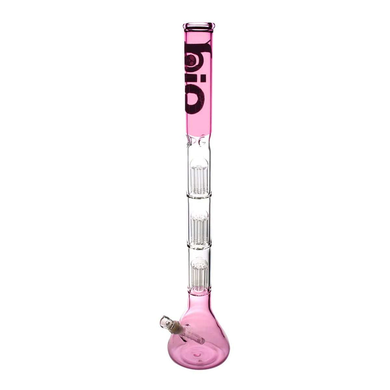 Bio Glass Glass Bong 26" BIO Triple Tree Beaker Water Pipe - Pink