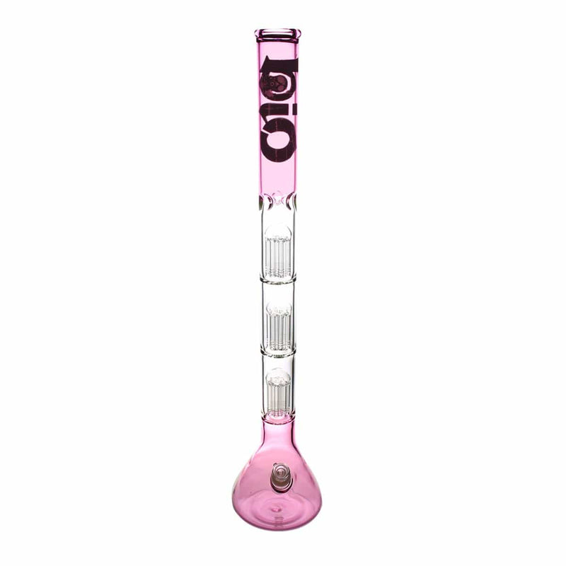 Bio Glass Glass Bong 26" BIO Triple Tree Beaker Water Pipe - Pink