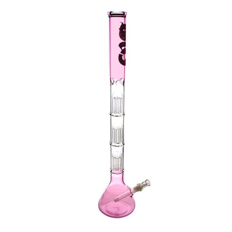 Bio Glass Glass Bong 26" BIO Triple Tree Beaker Water Pipe - Pink