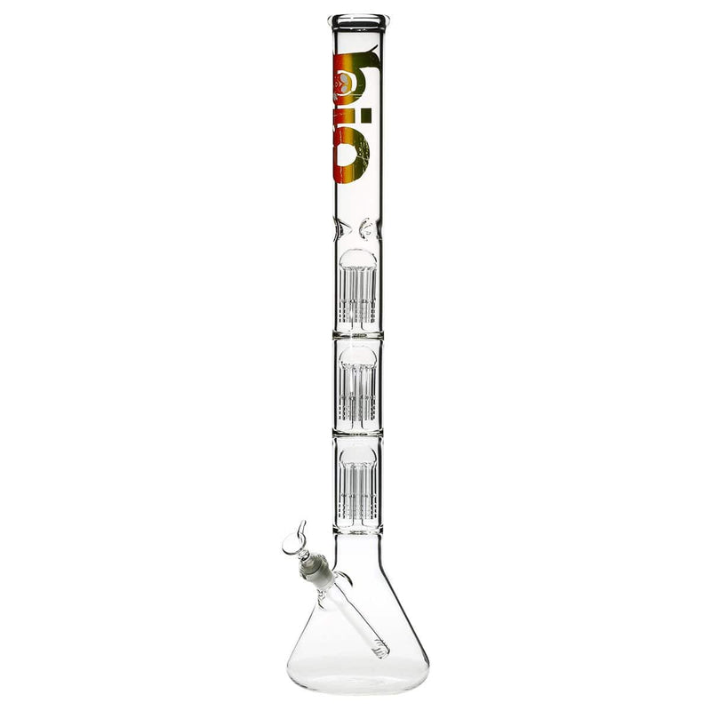 Bio Glass Glass Bong 26" BIO Triple Tree Beaker Water Pipe - Rasta Logo