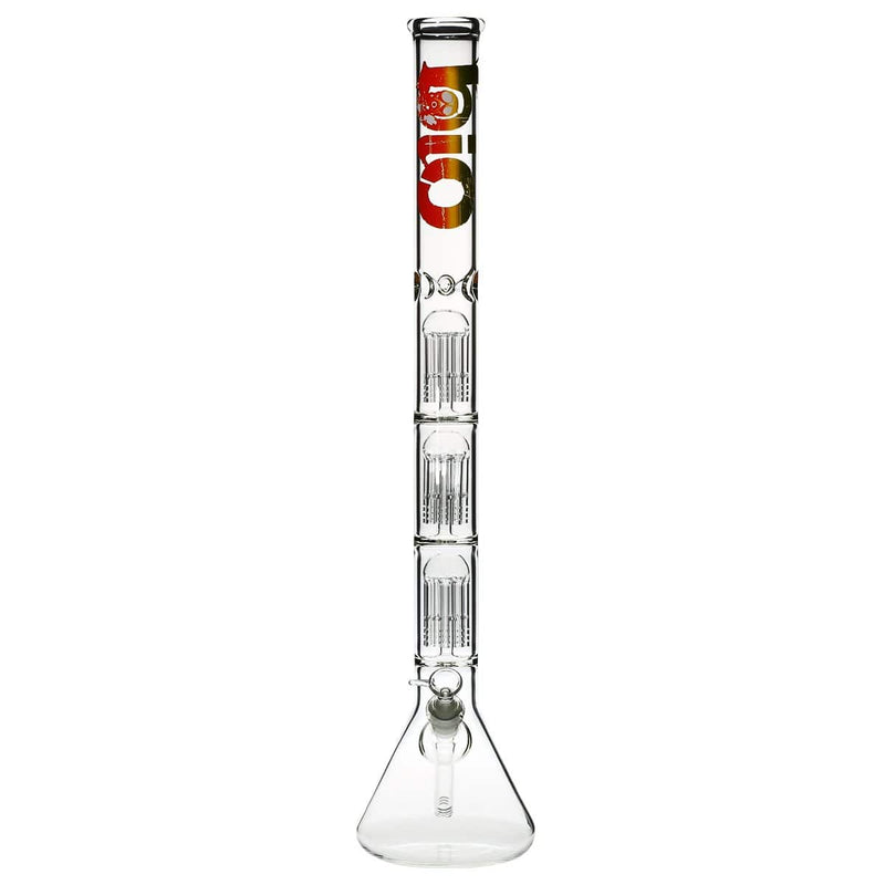 Bio Glass Glass Bong 26" BIO Triple Tree Beaker Water Pipe - Rasta Logo