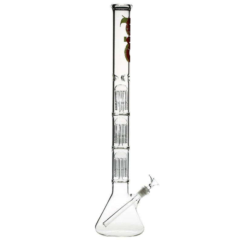 Bio Glass Glass Bong 26" BIO Triple Tree Beaker Water Pipe - Rasta Logo