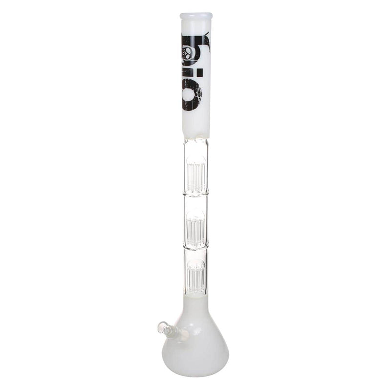 Bio Glass Glass Bong 26" BIO Triple Tree Beaker Water Pipe - White