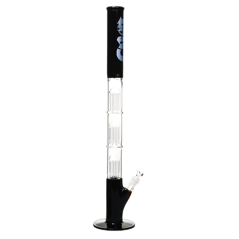 Bio Glass Glass Bong 26" BIO Triple Tree Straight Water Pipe - Black