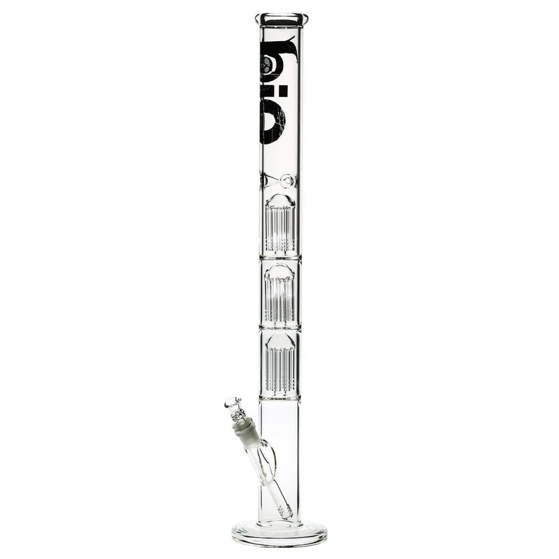 Bio Glass Glass Bong 26" BIO Triple Tree Straight Water Pipe - Black Logo