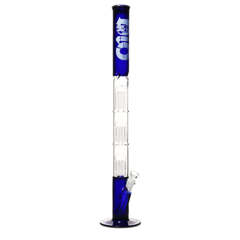 Bio Glass Glass Bong 26" BIO Triple Tree Straight Water Pipe - Blue