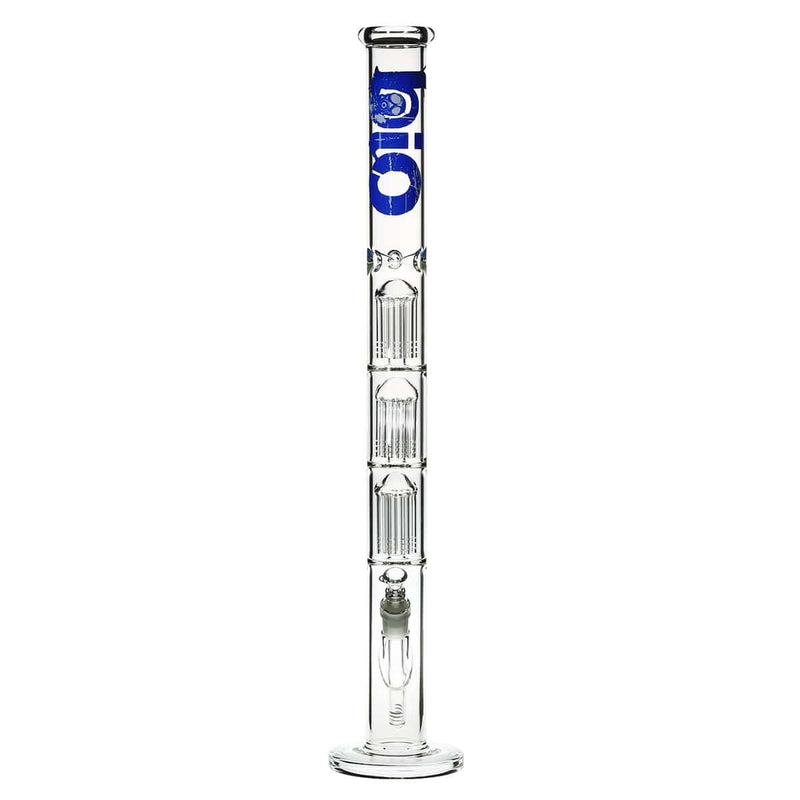 Bio Glass Glass Bong 26" BIO Triple Tree Straight Water Pipe - Blue Logo