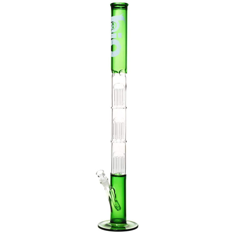 Bio Glass Glass Bong 26" BIO Triple Tree Straight Water Pipe - Green