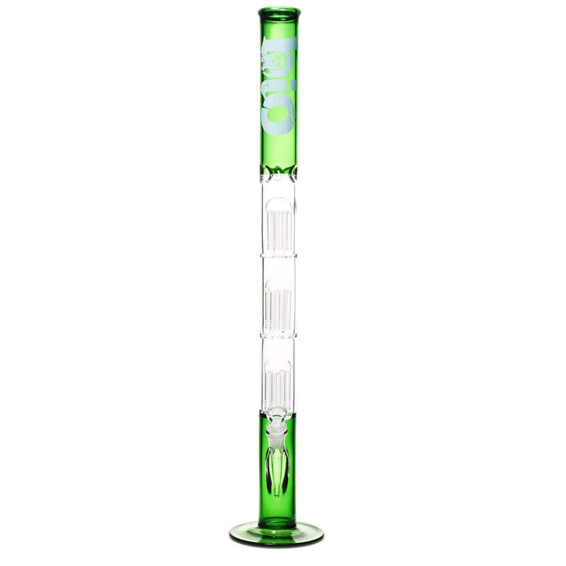 Bio Glass Glass Bong 26" BIO Triple Tree Straight Water Pipe - Green