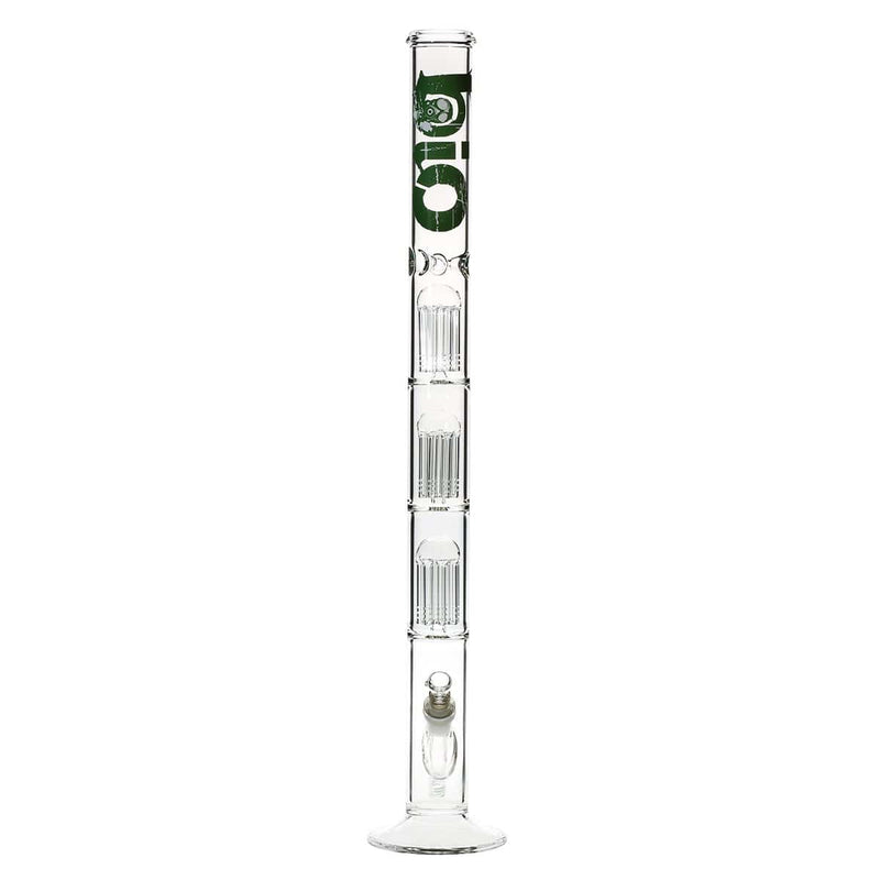 Bio Glass Glass Bong 26" BIO Triple Tree Straight Water Pipe - Green Logo