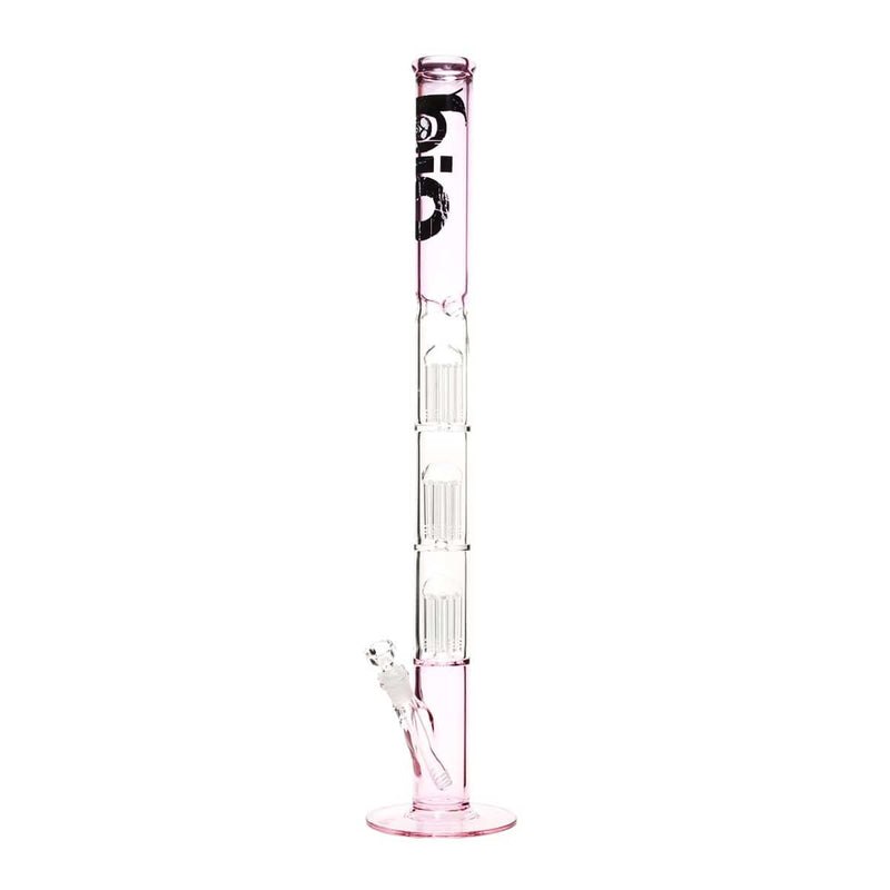 Bio Glass Glass Bong 26" BIO Triple Tree Straight Water Pipe - Pink