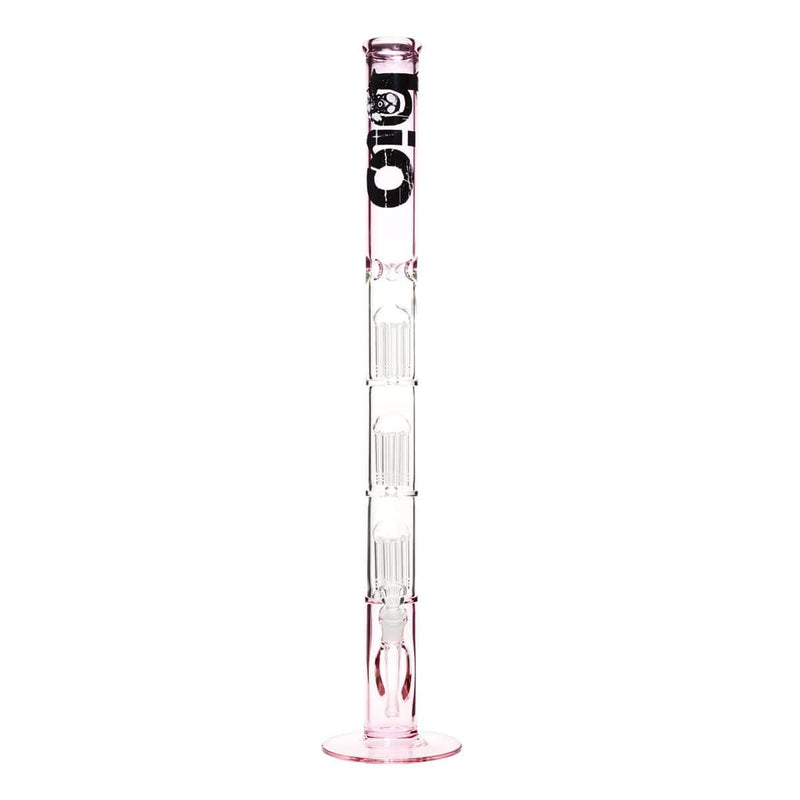 Bio Glass Glass Bong 26" BIO Triple Tree Straight Water Pipe - Pink