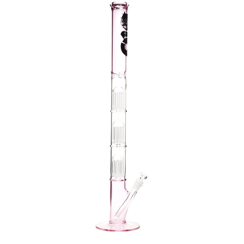 Bio Glass Glass Bong 26" BIO Triple Tree Straight Water Pipe - Pink