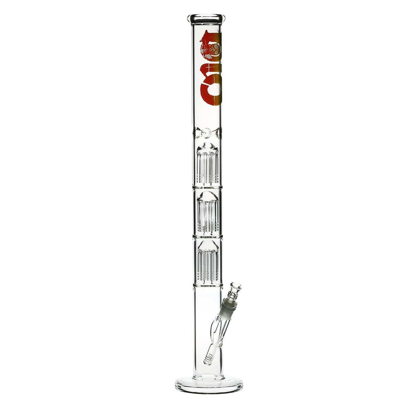 Bio Glass Glass Bong 26" BIO Triple Tree Straight Water Pipe - Rasta Logo