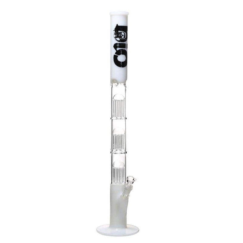 Bio Glass Glass Bong 26" BIO Triple Tree Straight Water Pipe - White