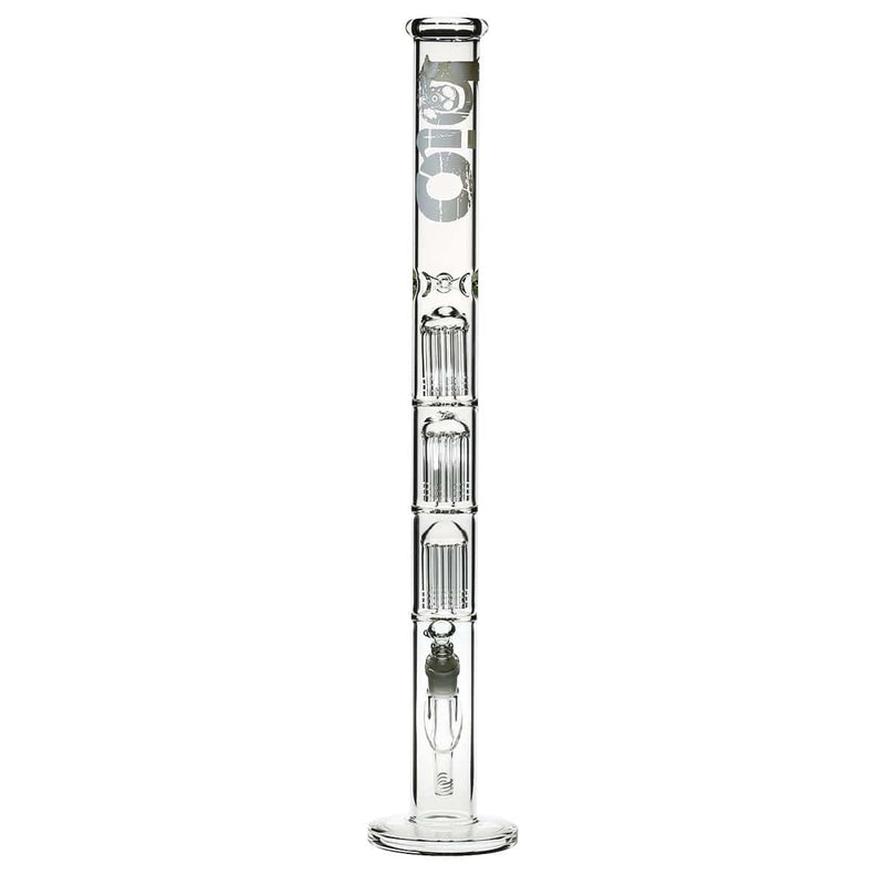 Bio Glass Glass Bong 26" BIO Triple Tree Straight Water Pipe - White Logo