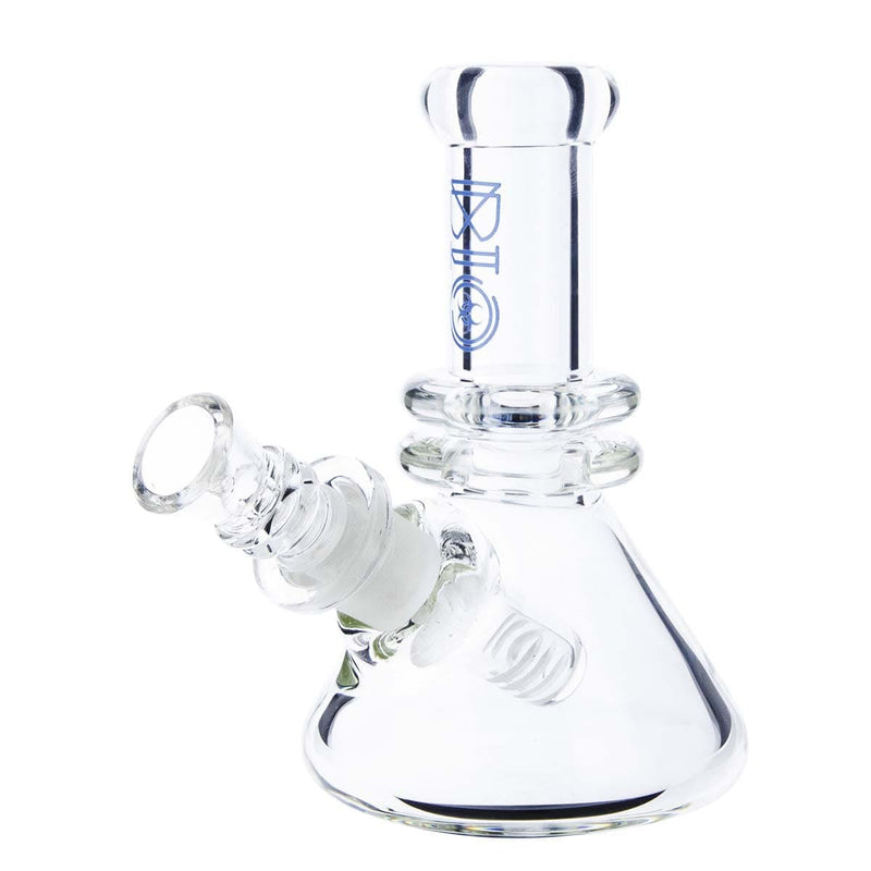 Bio Glass Glass Bong 5.5" BIO Heavy Beaker - Blue Logo