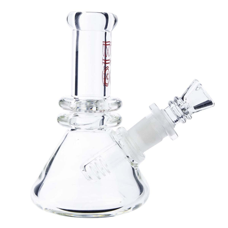 Bio Glass Glass Bong 5.5" BIO Heavy Beaker - Red Logo