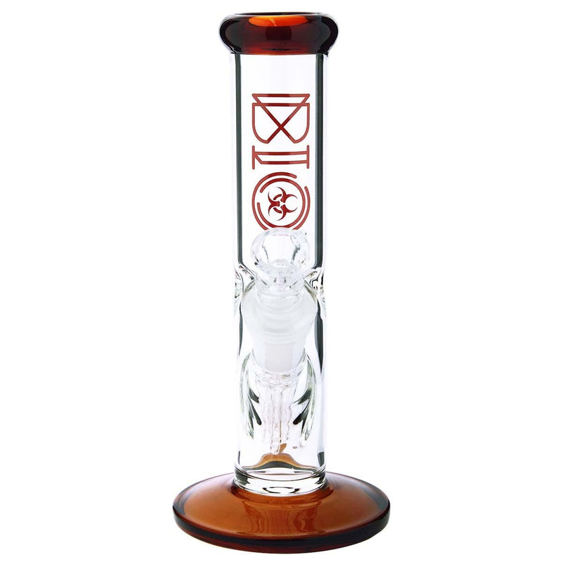 Bio Glass Glass Bong 8" BIO 38mm Straight - Amber Trim