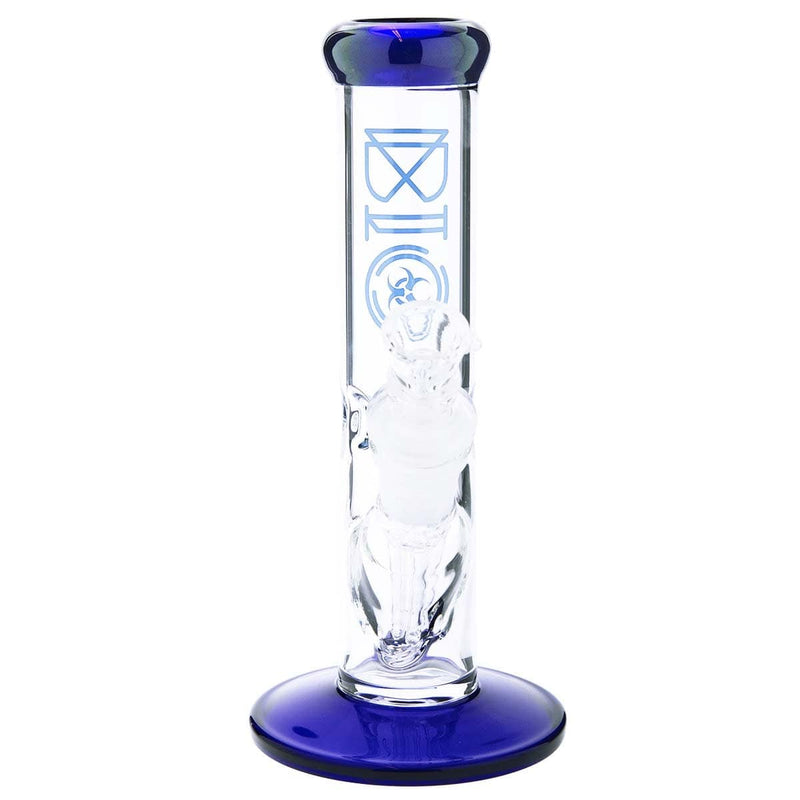 Bio Glass Glass Bong 8" BIO 38mm Straight - Blue Trim