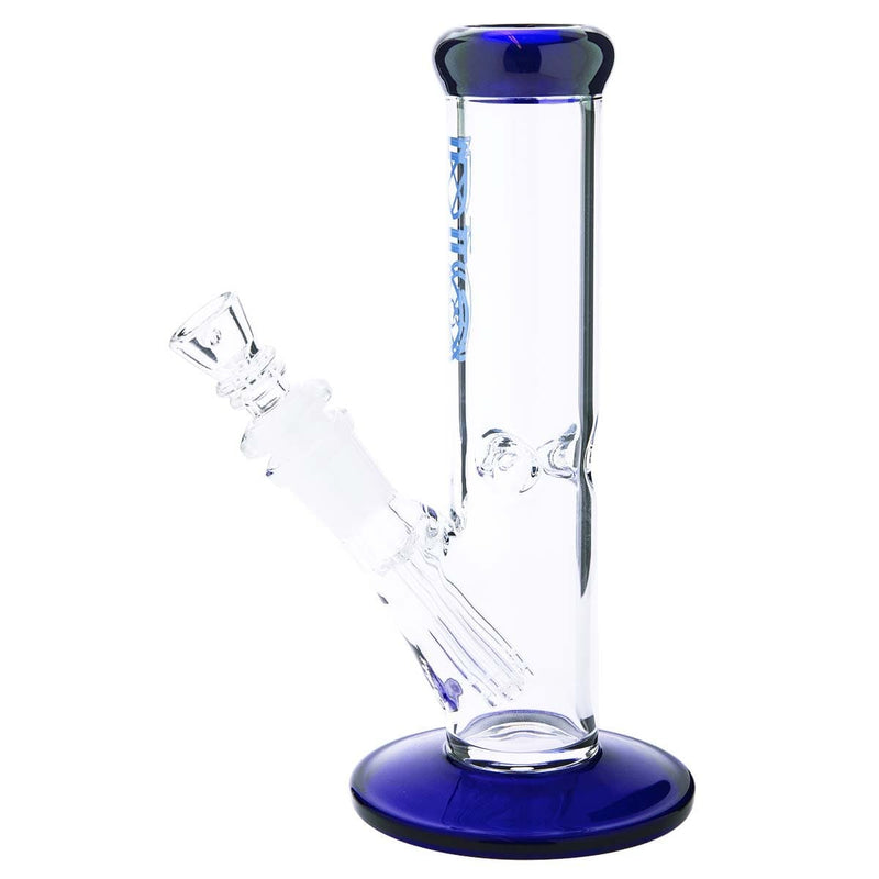 Bio Glass Glass Bong 8" BIO 38mm Straight - Blue Trim