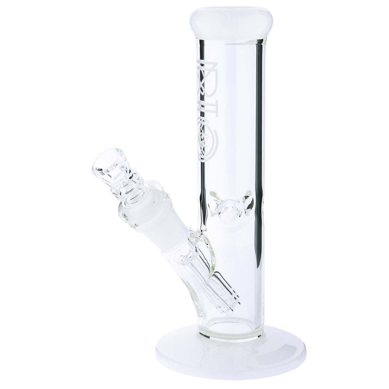 Bio Glass Glass Bong 8" BIO 38mm Straight - White Trim