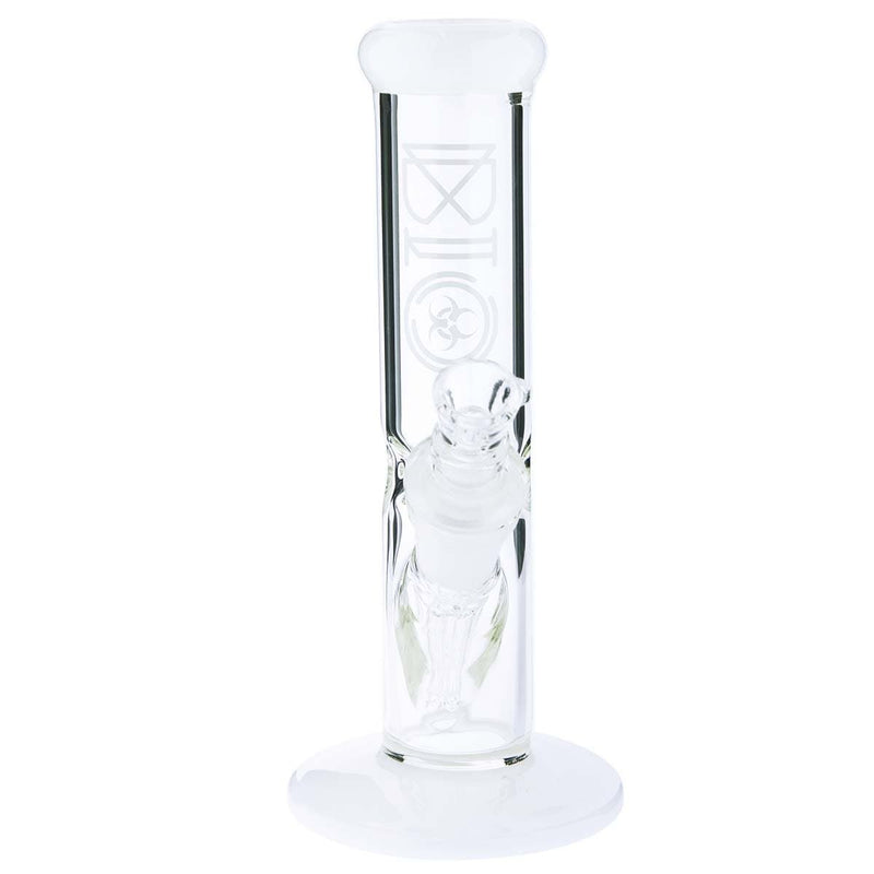 Bio Glass Glass Bong 8" BIO 38mm Straight - White Trim