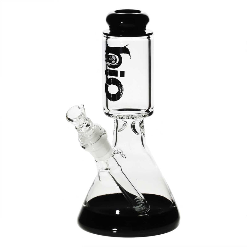 Bio Glass Glass Bong 8" BIO 50mm-25mm Beaker Water Pipe - Black