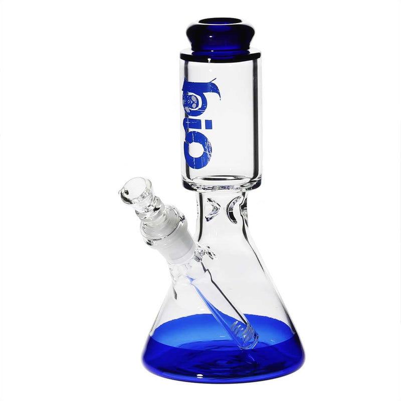 Bio Glass Glass Bong 8" BIO 50mm-25mm Beaker Water Pipe - Blue