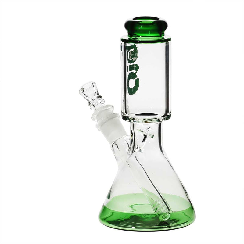 Bio Glass Glass Bong 8" BIO 50mm-25mm Beaker Water Pipe - Green