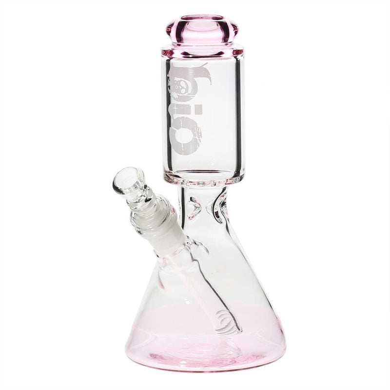 Bio Glass Glass Bong 8" BIO 50mm-25mm Beaker Water Pipe - Pink