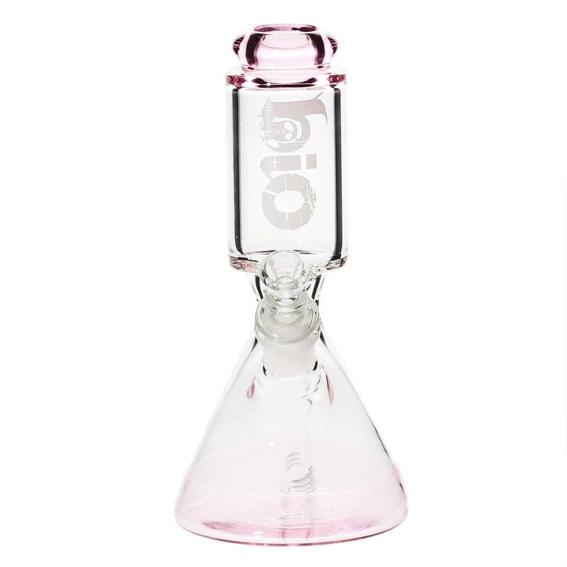 Bio Glass Glass Bong 8" BIO 50mm-25mm Beaker Water Pipe - Pink