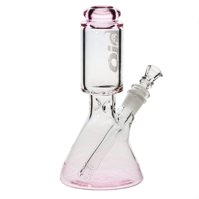 Bio Glass Glass Bong 8" BIO 50mm-25mm Beaker Water Pipe - Pink