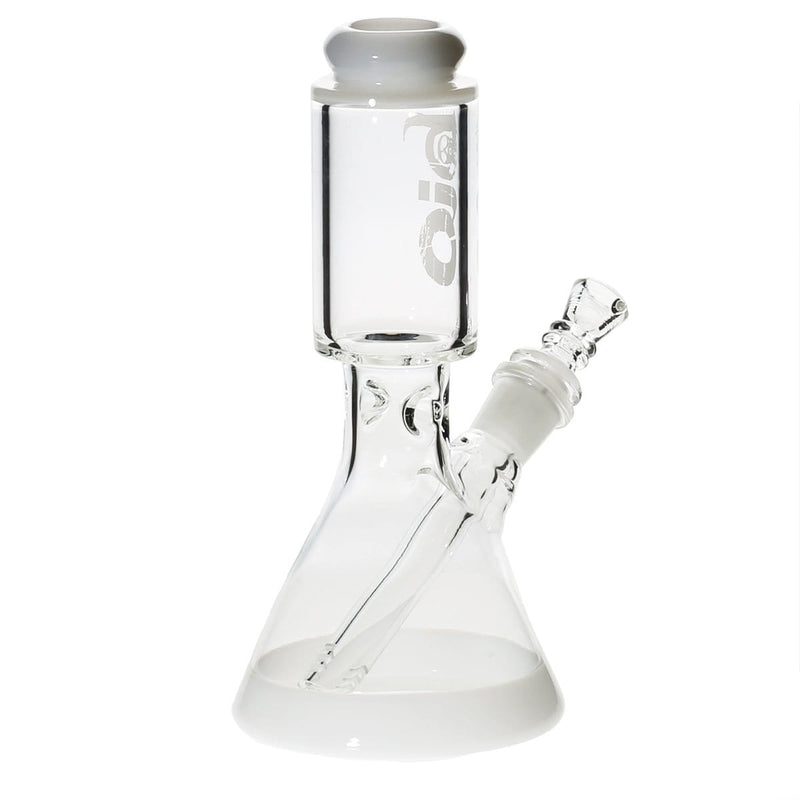 Bio Glass Glass Bong 8" BIO 50mm-25mm Beaker Water Pipe - White