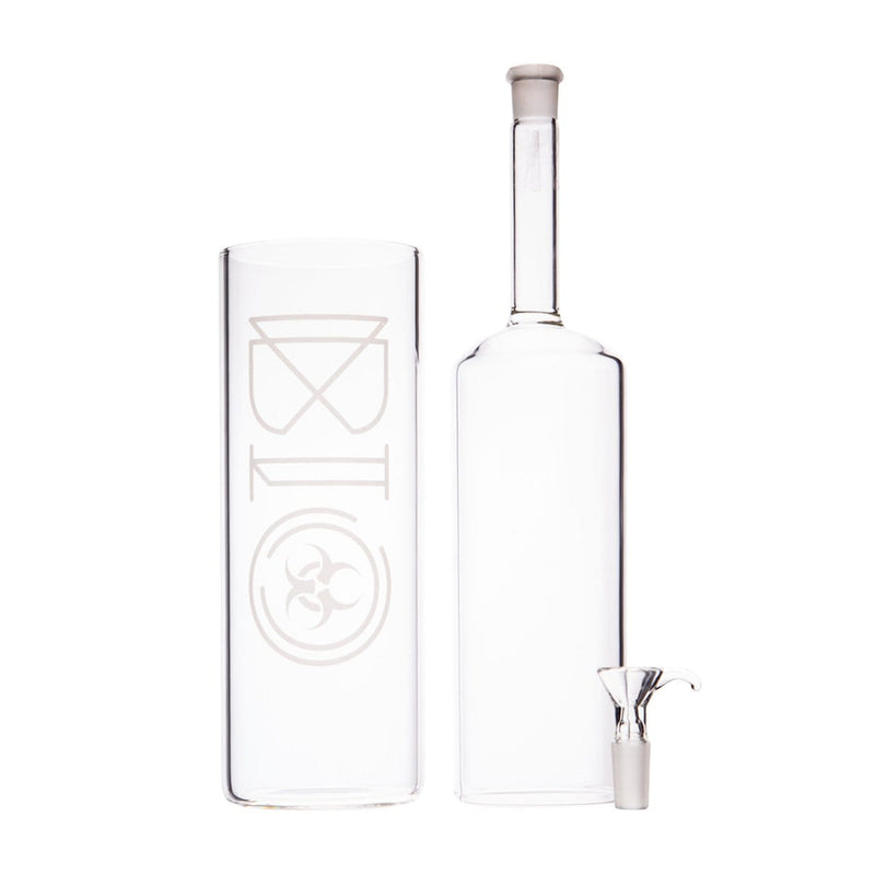 Bio Glass Glass Bong BIO Gravity Waterpipe 14mm - Silver BIO Logo