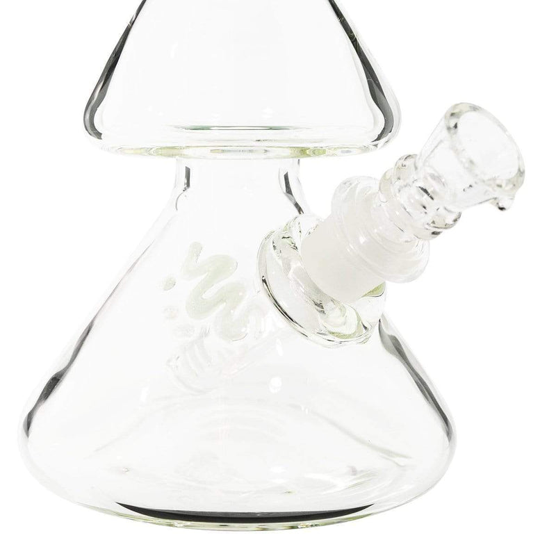 Bio Glass Glass Bong BIO Waterpipe 8" Double Beaker-Dark Green with Silver Logo