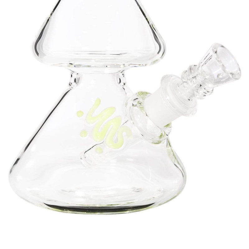 Bio Glass Glass Bong BIO Waterpipe 8" Double Beaker-Light Green with Gold Logo