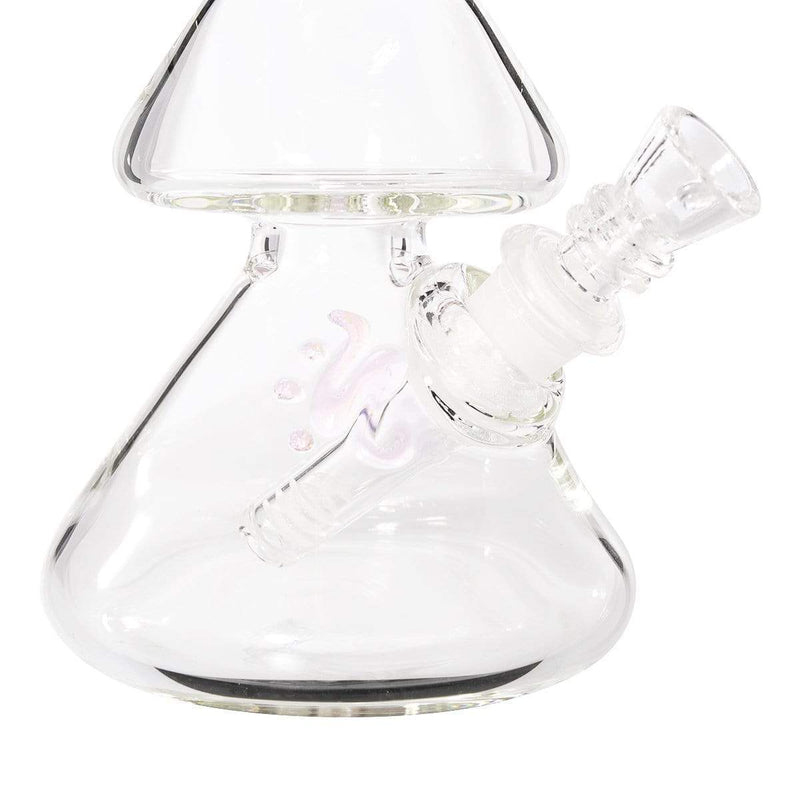 Bio Glass Glass Bong BIO Waterpipe 8" Double Beaker-Pink with Gold Logo