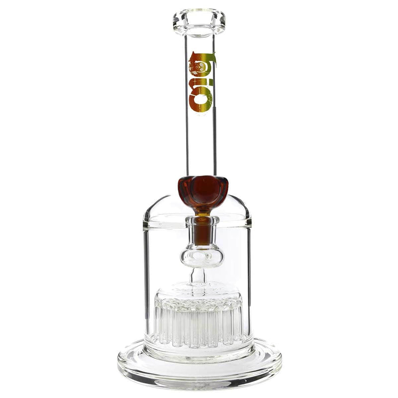 Bio Glass Glass Bong Water Pipe BIO Hazard 12" 37 Arm Perc 14mm Amber