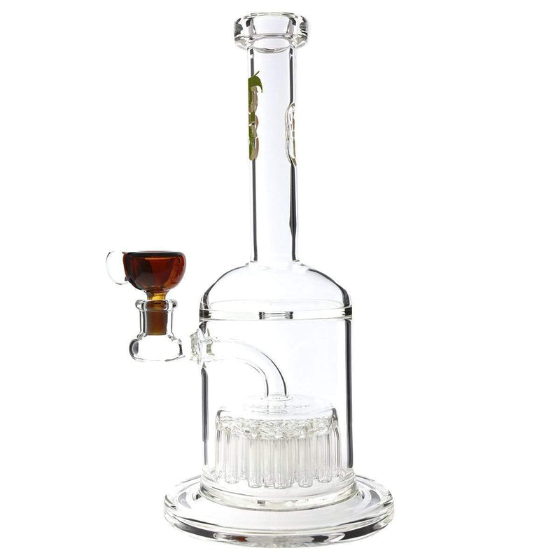 Bio Glass Glass Bong Water Pipe BIO Hazard 12" 37 Arm Perc 14mm Amber