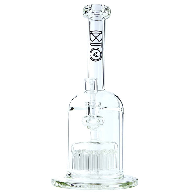 Bio Glass Glass Bong Water Pipe BIO Hazard 12" 37 Arm Perc 14mm Black