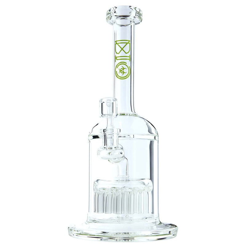 Bio Glass Glass Bong Water Pipe BIO Hazard 12" 37 Arm Perc 14mm Green