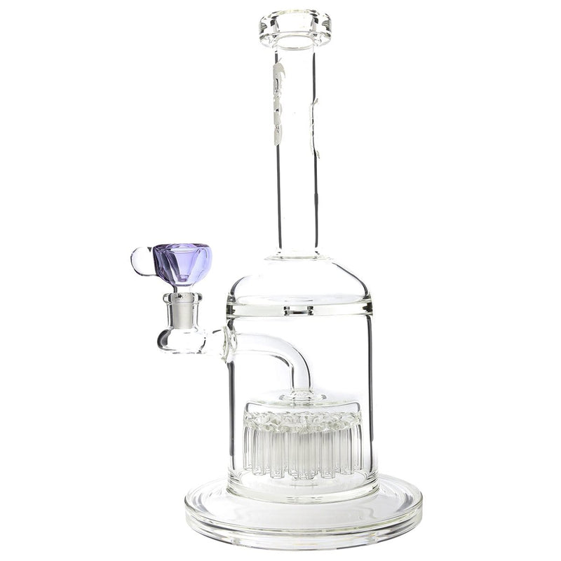 Bio Glass Glass Bong Water Pipe BIO Hazard 12" 37 Arm Perc 14mm Purple