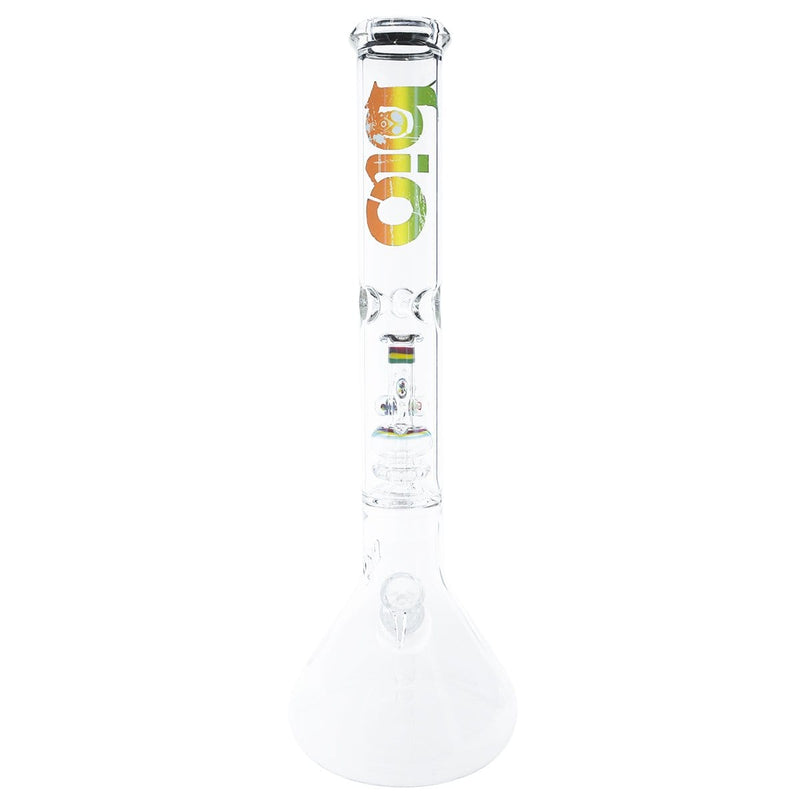 Bio Glass Glass Bong Waterpipe BIO 50x5mm Beaker w/ Waterpipe Showerhead Perc - 19mm Female - Rasta