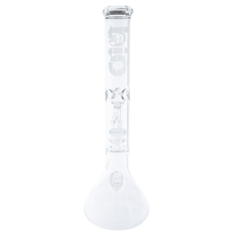 Bio Glass Glass Bong Waterpipe BIO 50x5mm Beaker w/ Waterpipe Showerhead Perc - 19mm Female - White