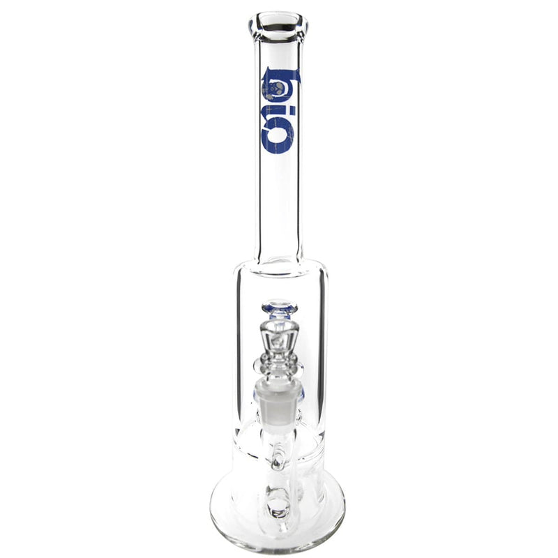 Bio Glass Glass Bong Waterpipe BIO Stemless Straight 65mm w/ Waterpipe Showerhead Perc - 19mm female - Blue