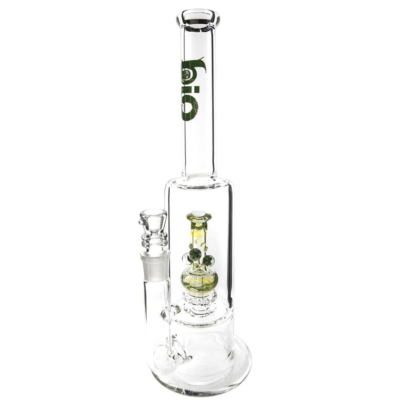 Bio Glass Glass Bong Waterpipe BIO Stemless Straight 65mm w/ Waterpipe Showerhead Perc - 19mm female - Green