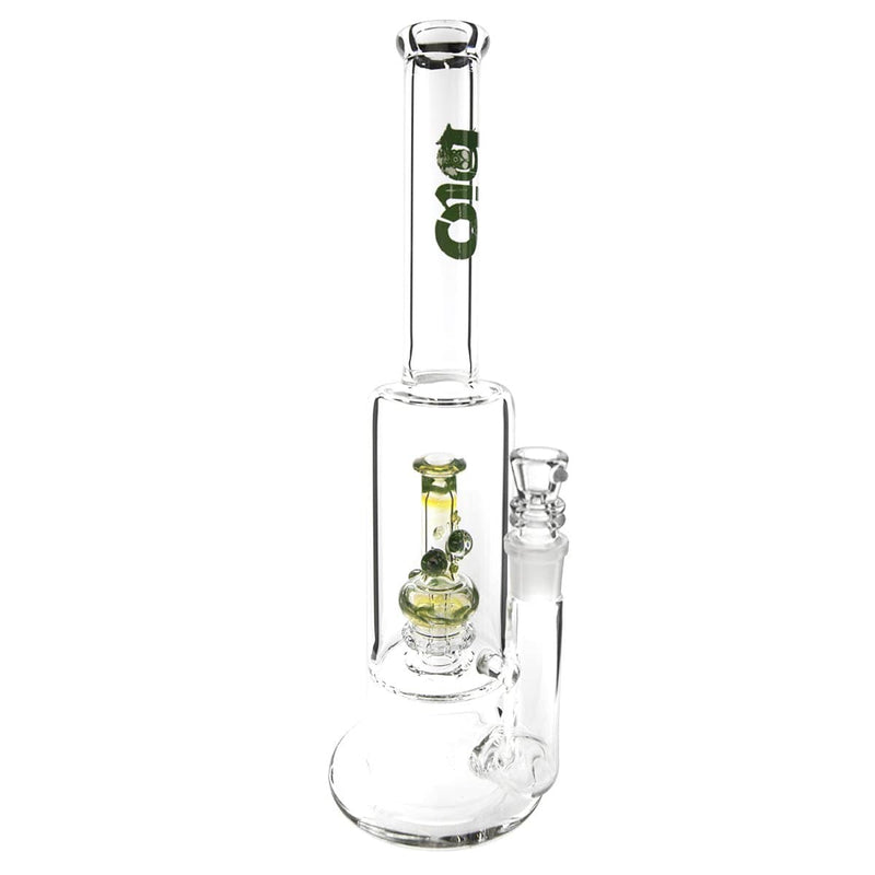 Bio Glass Glass Bong Waterpipe BIO Stemless Straight 65mm w/ Waterpipe Showerhead Perc - 19mm female - Green