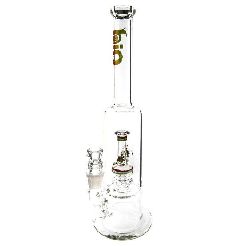 Bio Glass Glass Bong Waterpipe BIO Stemless Straight 65mm w/ Waterpipe Showerhead Perc - 19mm female - Rasta