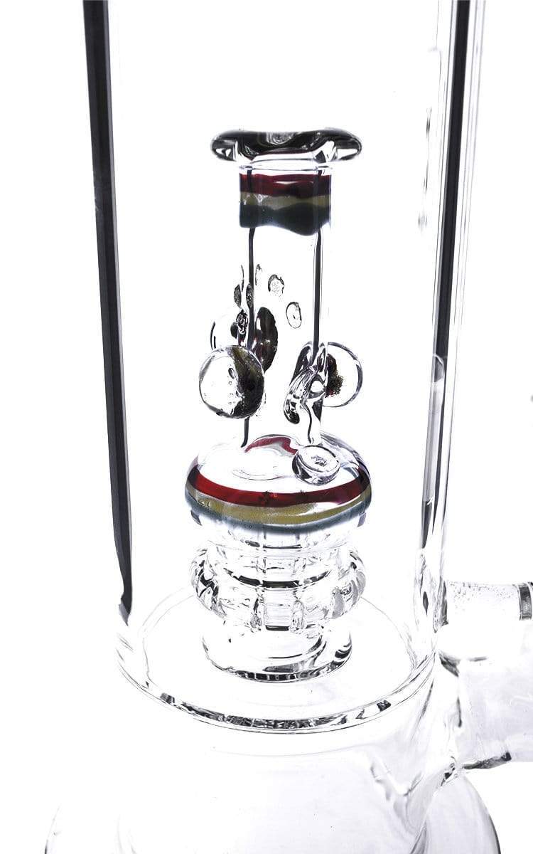 Bio Glass Glass Bong Waterpipe BIO Stemless Straight 65mm w/ Waterpipe Showerhead Perc - 19mm female - Rasta